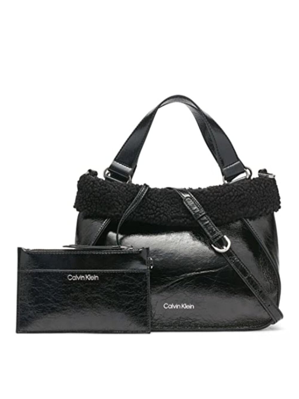 Vegan Leather Crossbody Bag Hobo Style Adjustable Strap
